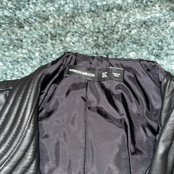 Karen millen Black Leather Jacket - Picture 3 of 5
